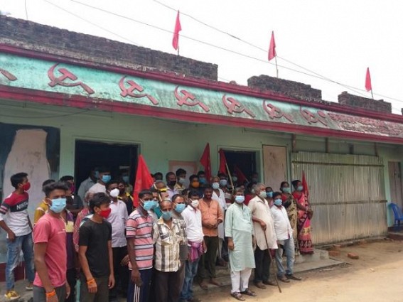 5 Times Attacked CPI-M Party Office Opened after 3 years in Tripura 5 Times Attacked CPI-M Party Office Opened after 3 years in Tripura